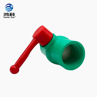 Vanne à boisseau sphérique en PVC en gros d'usine avec poignée PP rouge, vanne manuelle pour l'irrigation et l'alimentation en eau