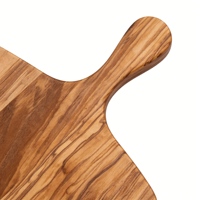 Planche à découper et plateau de service en bois d'olivier, planche à découper en bois d'olivier pour la cuisine, planche à découper artisanale en bois d'olivier avec poignée