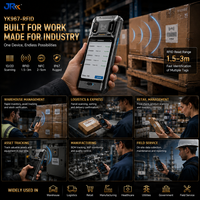 YK967 Android 14 Smart PDA Pemindai Barcode Genggam Komputer Pelacak Inventaris Gudang Pengumpul Data RFID NFC