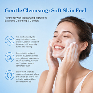 <span class=keywords><strong>Limpiador</strong></span> <span class=keywords><strong>Facial</strong></span> con Pantenol y Ceramida, Etiqueta Privada OEM ODM, Glutatión, Hidratación Profunda, Blanqueador e Iluminador - Product Image 3
