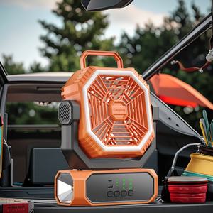 Ventilador de Escritorio USB Recargable Personalizable, con Luz LED Integrada, Multifuncional, Portátil, para Exteriores, Hogar y Camping, 10000mAh - Product Image 4