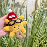 Porte-clés Pendentif en Peluche Personnalisé, Design Amusant, Thème Alimentaire (Plante, Hamburger, Frites, Fromage), en Coton PP, 11-30CM
