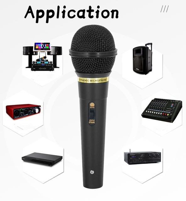 Wired Dynamic Vocal Mic for Studio and Live Performance Microphone Podcasting and Recording Industry-standard Sound