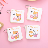 Bloc-notes mignons à motifs de dessins animés avec boucle à anneaux, designs colorés pour étudiants et usage au bureau