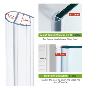 <span class=keywords><strong>Bande</strong></span> <span class=keywords><strong>d</strong></span>'étanchéité latérale transparente en silicone souple sans cadre <span class=keywords><strong>pour</strong></span> porte <span class=keywords><strong>de</strong></span> <span class=keywords><strong>douche</strong></span> en verre - Product Image 4