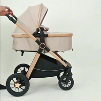 Poussette Combinée Luxe pour Bébé 4 en 1 Landau Pliable 3 en 1 avec Siège Auto