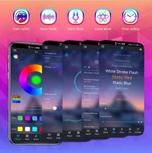 Barres lumineuses LED intelligentes, barre lumineuse de jeu RGB Flow avec 19 modes de scène et modes de synchronisation musicale, lumières LED blanches et colorées pour la décoration de la pièce - Product Image 6