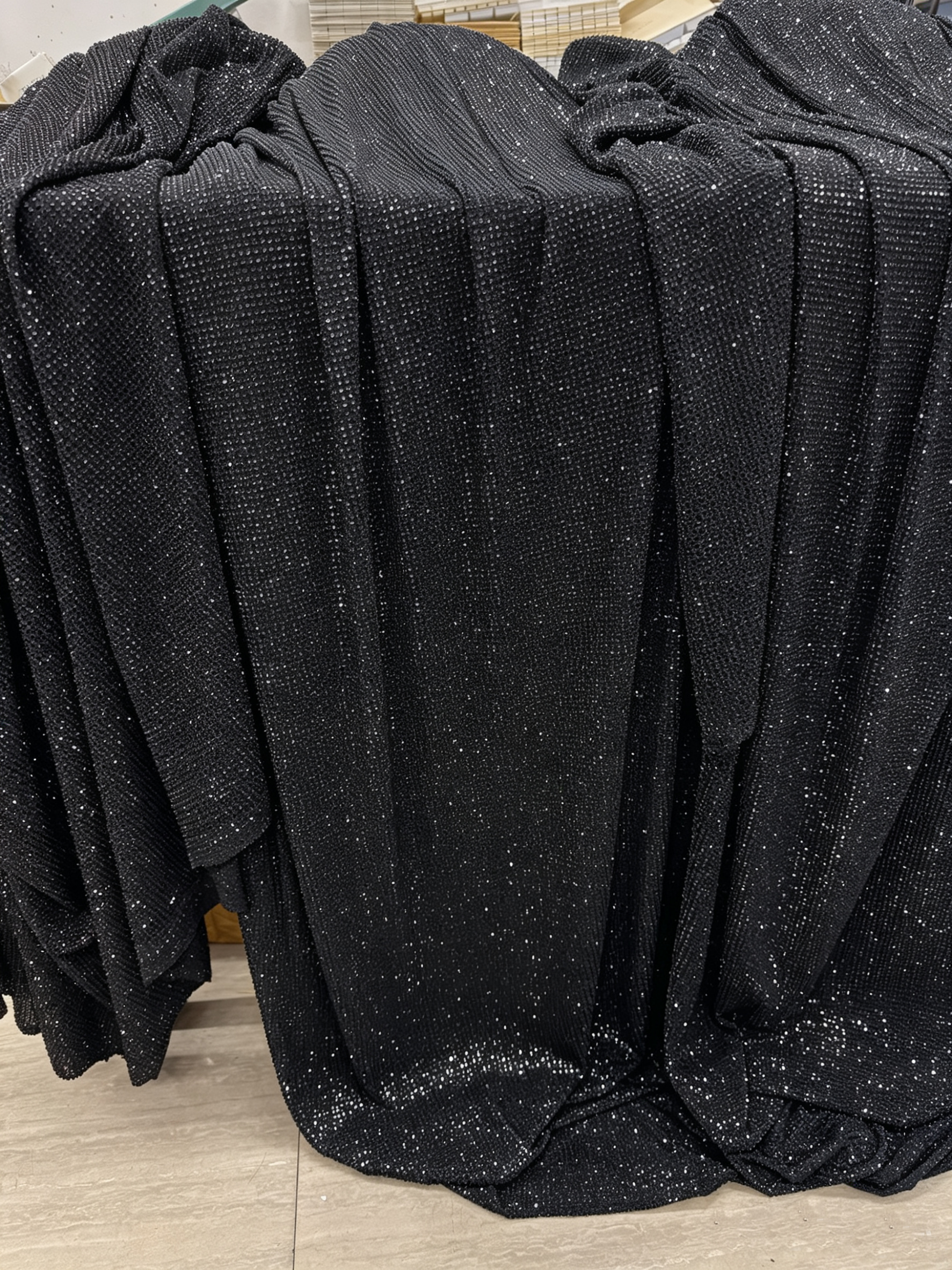 Black fabric +black stone