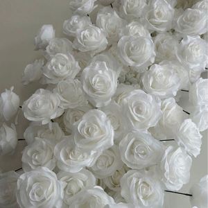 Red Flower Row with Heart-Shaped <b>Frame</b> Wedding Backdrop Decor Flower Stand Party <b>Arch</b> Props Stage Flowers Shelf - Product Image 3