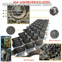 Grille de stabilisation de gazon en géocell perforé en HDPE noir Luxiang, type nid d'abeille, pour gravier, garantie 5 ans, écologique, pour pente de route extérieure