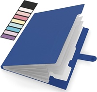 Carpeta de Archivo Expandible Tipo Acordeón con Logotipo Personalizado, 5 Bolsillos, Tamaño Carta/A4, con Etiqueta, Organizador Portátil de Documentos, Facturas y Recibos, Color Negro