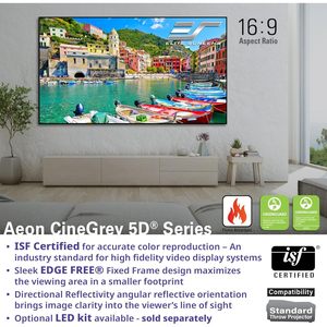 Elite Screen Aeon cinegrey 5D 150 \\ "FIXED Frame ALR โปรเจคเตอร์หน้าจอที่มีความยืดหยุ่น16:9แสงเพดานฟรีขอบ - Product Image 5