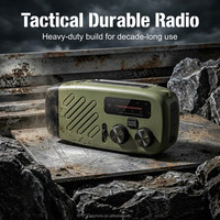 Radio Portátil AM FM WB NOAA para Emergencias Meteorológicas con Linterna, Alarma SOS, Manivela, Energía Solar, Banco de Energía Impermeable, Radio de Supervivencia