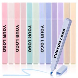 Factory OEM Custom Logo Highlighter Rectangular Marker Cheap Morandi Pastel Multicolor <b>Multi</b> <b>Colored</b> Highlighters <b>Pen</b> Set - Product Image 1