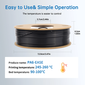 Filamento LONQI PA6 Plus de 1.75mm, 1 kg, Alta Precisión, Baja Deformación, Fácil de Imprimir, Filamento de Nailon Resistente y Duradero para Impresora 3D - Product Image 5