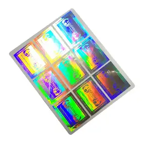 Etiqueta holográfica autêntica do laser do costume 3D etiqueta do arco-íris folha holográfica etiqueta 3d holograma etiqueta