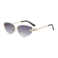 Kacamata Tanpa Bingkai Tanpa Rangka Tepi Rapi Premium Unisex UV400 Lensa PC Non-polarized Oranye Gaya Baru Mengemudi Luar Ruangan
