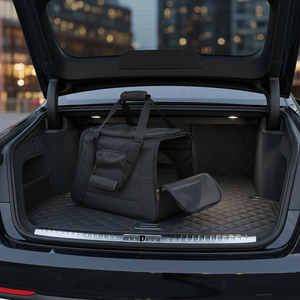 Luxury Foldable Waterproof Dog Pet Carrier Anti-Scratch <b>Mesh</b> and Locking Zippers Made in India Square Design - Product Image 2