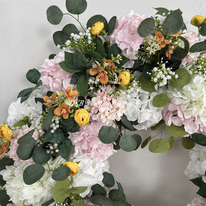 Venta al por Mayor de Fábrica: Nuevas Coronas de Rosas Artificiales para Interiores, Decoración Moderna de Flores de Seda para Navidad y Halloween, Entrada del Hogar - Product Image 4