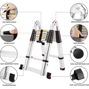 Thang Gác Mái LIDL Có Thể Thu Gọn Bằng Thép Sắt 7 + 7 Bậc Thiết Kế Gập Được Dạng Ống Lồng - Product Image 4