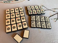 Tuiles de Mahjong en Acrylique Très Vendues, Incluant des Pions Joker, Motifs Colorés, Idéales pour les Soirées de Jeu Décontractées, Ensemble de Mahjong Américain