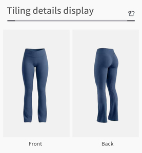 Custom Women Wide Leg Yoga Pants V Waist Butt Lift <b>Flared</b> <b>Leggings</b> High Waist Gym Tights Wholesale Activewear - Product Image 2