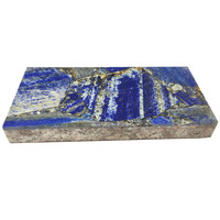 Dalle de pierre semi-précieuse bleue en marbre de luxe personnalisée en gros Carreau de lapis-lazuli en pierre précieuse pour la décoration de sol/mur