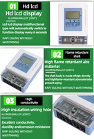 Meter kWh Statis Satu Fasa Layar LCD Digital Meter Dinding Elektronik Cerdas Meter Energi Prabayar