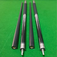 Haute qualité technologie noire 1/2 Split Double Section Queue de billard en Fiber de verre 13mm grosse tête American Nine Ball en Fiber de carbone