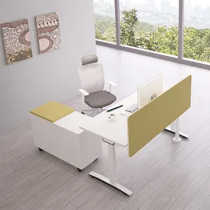 现代廉价经济和符合人体工程学的电动高度可调行政工作站办公桌办公家具站立式办公桌