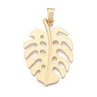 PandaHall 10 pièces Pendentifs Breloques en Alliage Plaqué Or en Forme d'Arêtes de Poisson pour Enfants, Bijoux Fantaisie