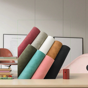 نسيج جلد مدبوغ صناعي ناعم من البوليستر للمواسم الأربعة مخصص للوزن الثقيل ، جاكيت للمواسم الأربعة ، نسيج منسوج ، غزل عادي مصبوغ - Product Image 4