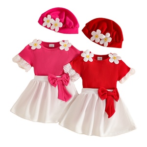 Nuovi Completi Casual con Fiocchi per Bambine, Set per Neonati, <span class=keywords><strong>Abbigliamento</strong></span> per Bambine da 1-3 Anni - Product Image 1