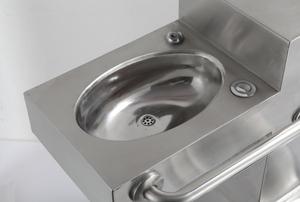Cuvette de toilettes en acier inoxydable de haute qualité, design moderne, monobloc, à double chasse, fixation murale/sur pied, pour salle de bain - Product Image 4