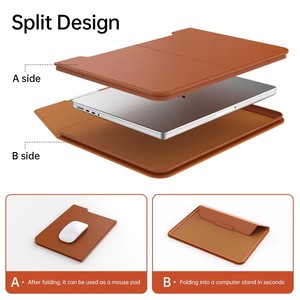 Funda Protectora para Portátil 3 en 1 Multifuncional de Cuero PU Magnético con Soporte para MacBook Air - Product Image 3
