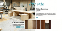 Ensemble de salle à manger de luxe Montecito, design traditionnel, table à manger rectangulaire à tréteaux, style bois de chêne, meubles pour la maison