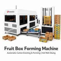 Machine automatique de formage de boîtes en carton ondulé avec contrôle PLC pour l'emballage des fruits, légumes et tomates