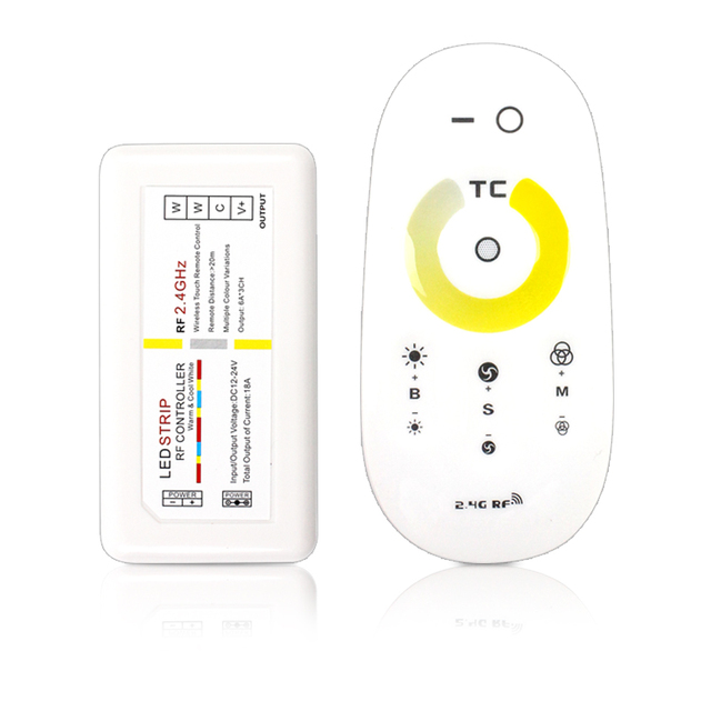 12V RGB RGBW Strip Light Touch Sensor Controller LED Dual Color Controller 2.4G RF Remote Control PWM Connector Inductive Switch