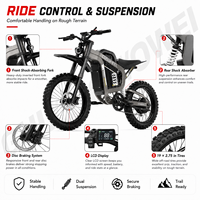 Coswheel R19 Moto Tout-Terrain Électrique 9000W 72V Lithium 40Ah Cadre en Alliage d'Aluminium Shimano 7 Vitesses Pneus 19x2.75 Frein à Disque >80km/h