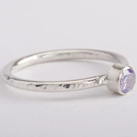 Nouveauté - Bague en argent sterling 925 pour femmes, romantique, vintage, halo, quartz lavande