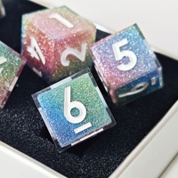 MINI PLANET Vente en gros de dés DND en résine personnalisés avec des bords nets pour TRPG COC, jeux de société Dungeons & Dragons, dés à 6 faces de 16 mm