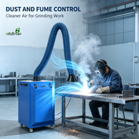 Extracteur de fumées de soudage à bras unique à faible vibration pour environnements de travail de soudage en intérieur