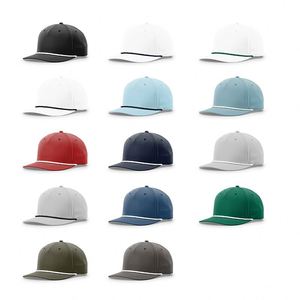 Gorra de Béisbol de Alta Calidad Estilo 258 con Visera Curva, Gorra Vintage de Cinco Paneles con Cordón, Gorra Tipo A-Frame - Product Image 3