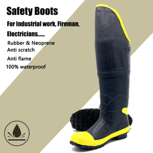 <span class=keywords><strong>Botte</strong></span> de sécurité de travail industrielle de haute qualité bottes de sécurité en caoutchouc naturel imperméables et anti-écrasement pour hommes - Product Image 5