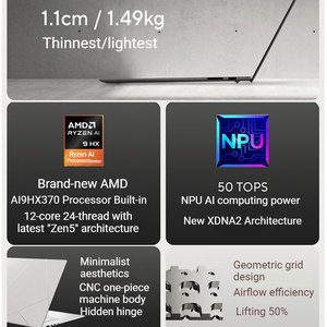 Ordinateur portable neuf 2026 ZenBook16 Air Portable AI9 HX370 32G 1TB Ordinateurs portables professionnels 16 pouces OLED - Product Image 3