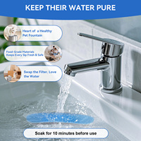 Filtres écologiques pour distributeur d'eau pour chat, charbon actif et coton, pour fontaine à eau pour animaux de compagnie de 3,2 L/108 oz/0,8 gal, utilisation en salon
