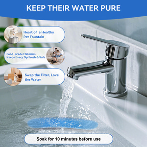 Filtres de remplacement pour distributeur d'eau pour chat, charbon actif et coton, pour fontaine à eau pour animaux de compagnie de 3,2 L/108 oz/0,8 gal - Product Image 3