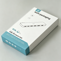 Boîte en carton personnalisée avec couvercle et base pour emballage de chargeur de téléphone électronique, accessoires de téléphone, câble de données, impression