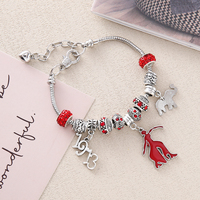 Taille réglable sororité Delta Sigma Theta inspiré Design 1913 Fortitude Lady et éléphant pendentif faisant un bracelet grec DST