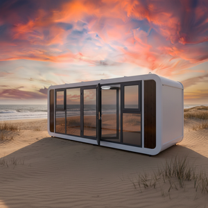 Villa Capsule Spatiale Minimaliste <span class=keywords><strong>Premium</strong></span> 20 et 40 pieds, Maison Conteneur Apple Cabin Respirante en Kit Plat, pour Bureau, Magasin, Centre Commercial, Hôtel, Extérieur - Product Image 1